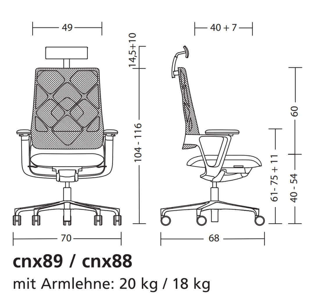 KLÖBER Bürodrehstuhl Connex2 CNX88S - Bürowelten.eu