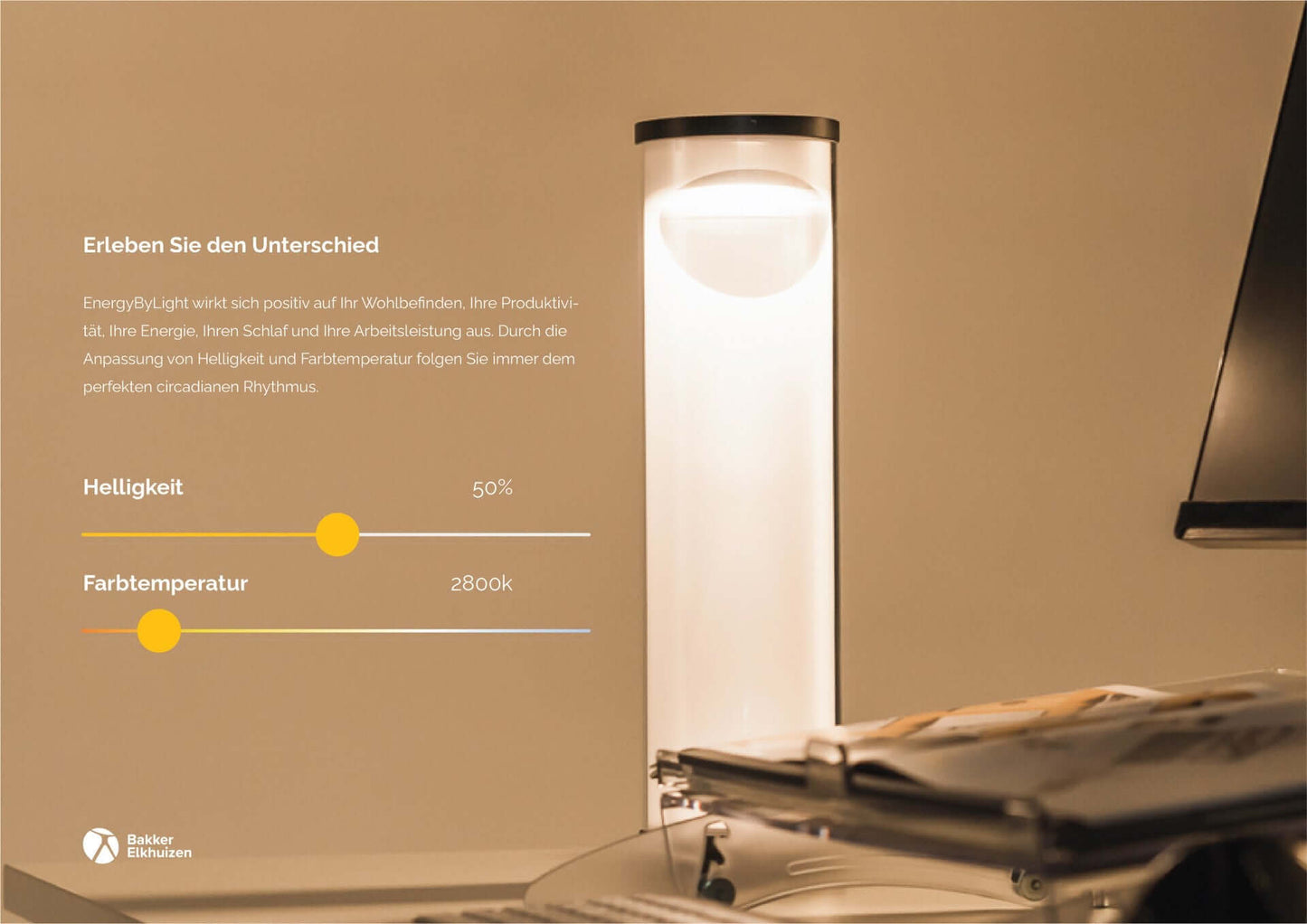 BakkerElkhuizen Arbeitsplatzleuchte EnergyByLight - Bürowelten.eu