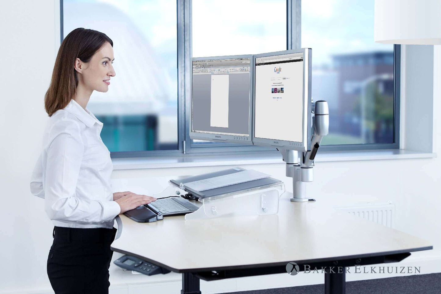 BakkerElkhuizen Monitorarm Space-arm Dual - Bürowelten.eu
