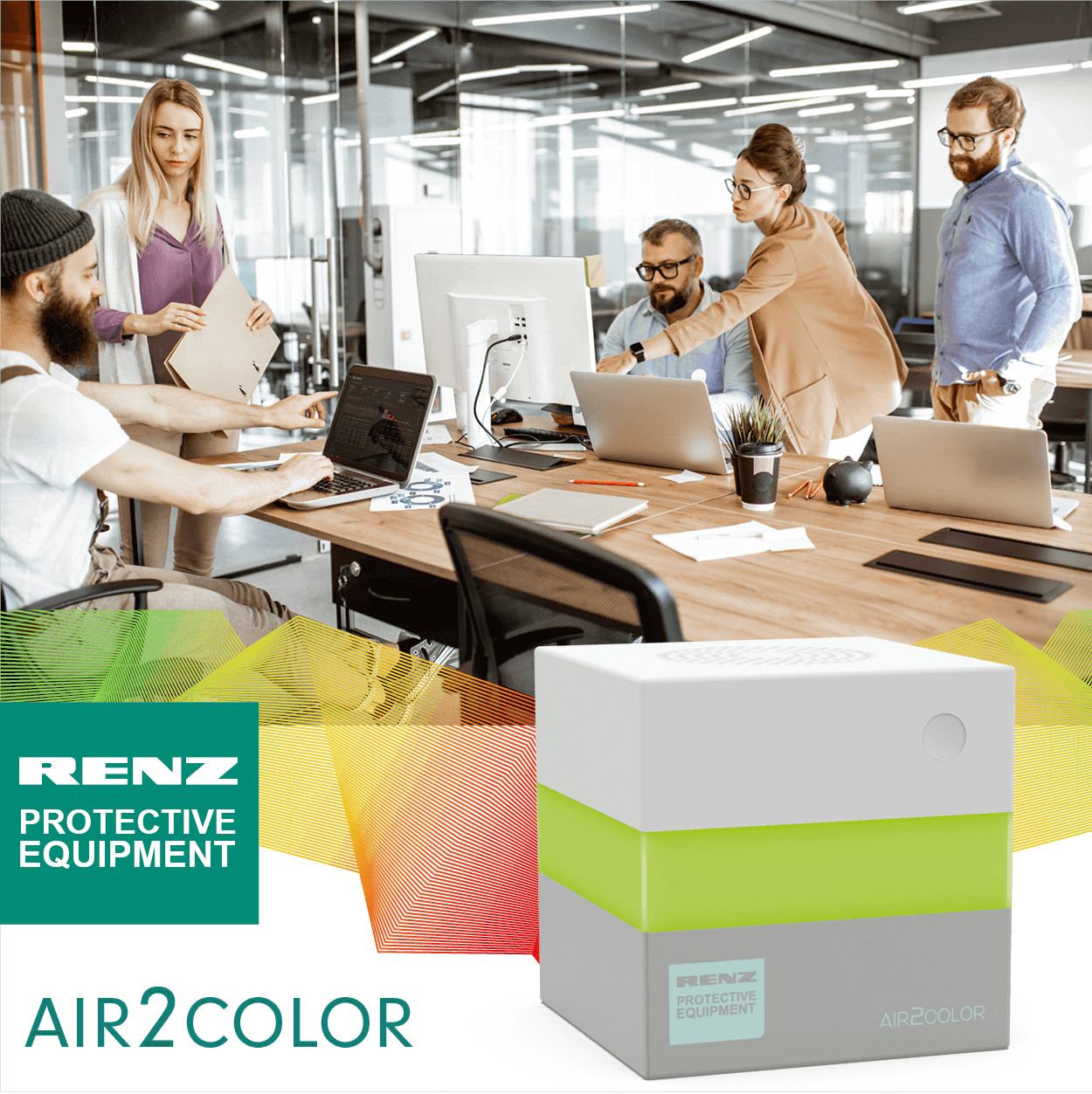RENZ AIR2COLOR - CO2 Ampel - Bürowelten.eu