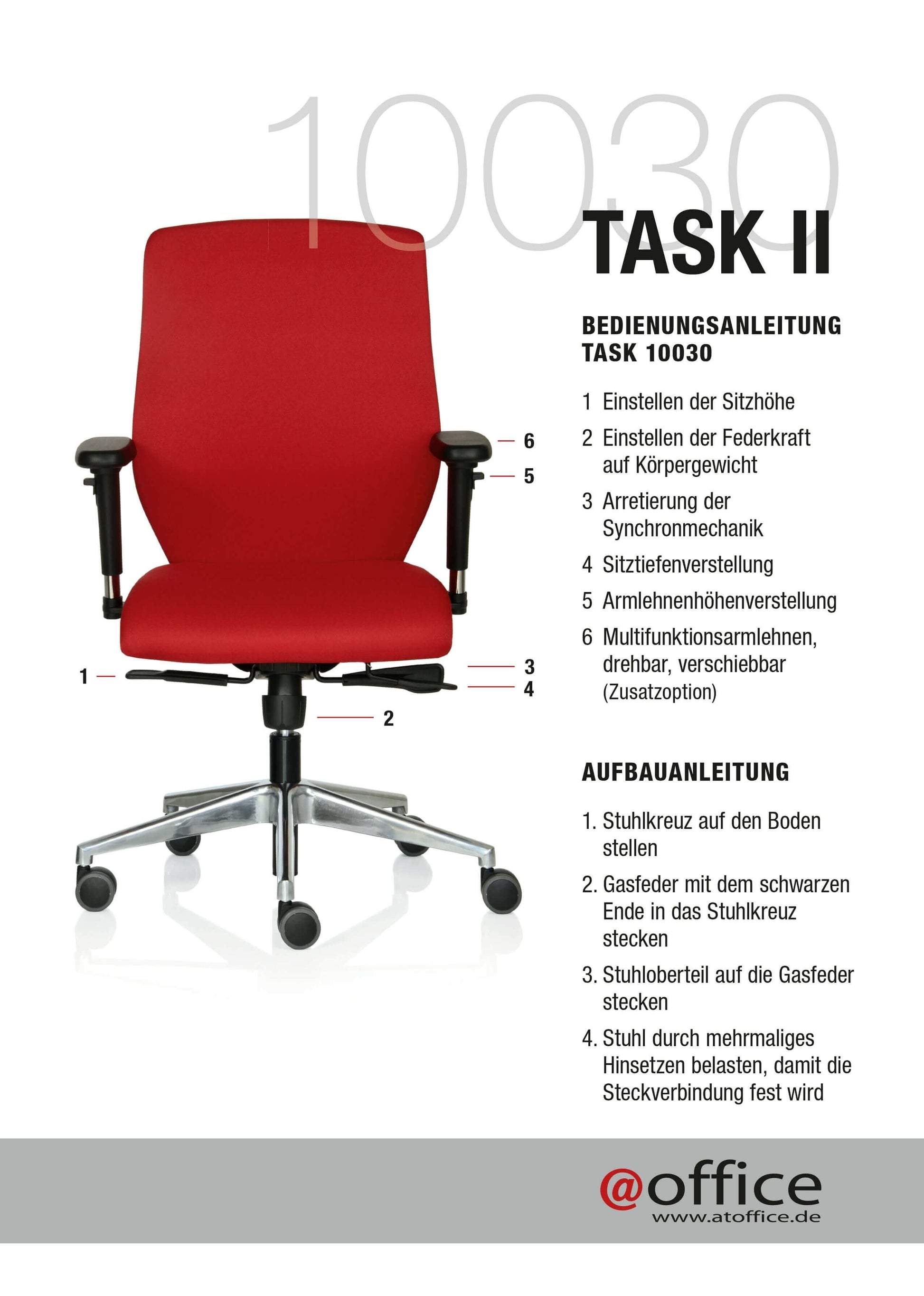 @office Bürodrehstuhl Task II - Bürowelten.eu