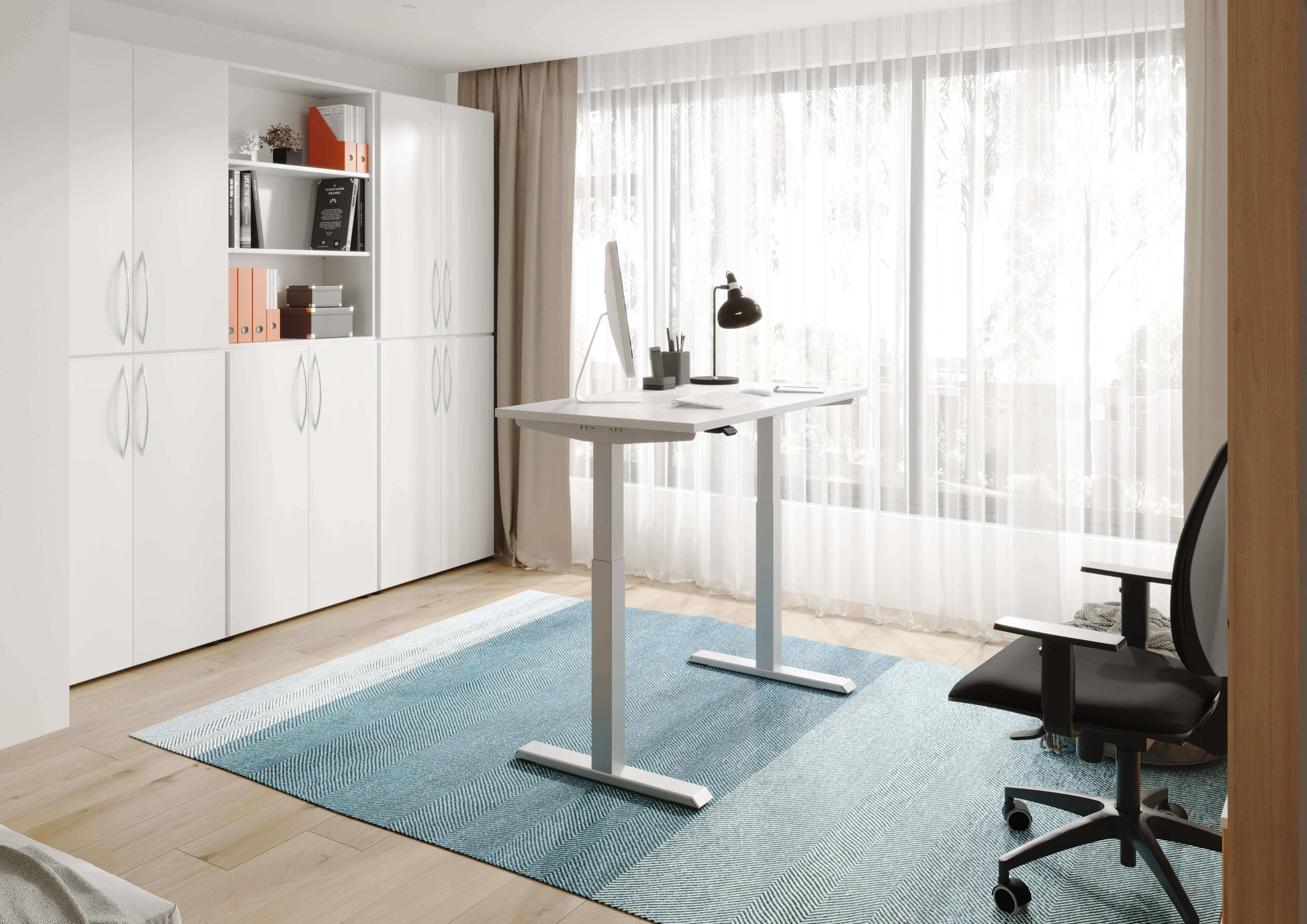 Hammerbacher Sitz-Steh-Schreibtisch XMST6-Serie mini - Bürowelten.eu
